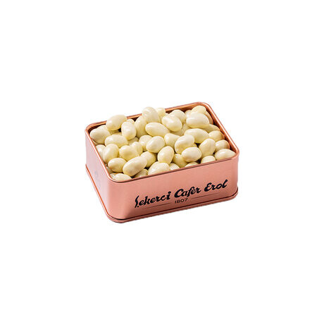 Şekerci Cafer Mastic Gum Flavored Peanut Dragee in Bronze Tin Box 300 Gr - 2