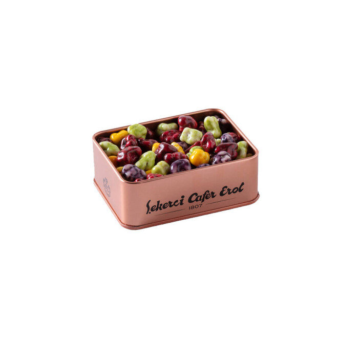 Şekerci Cafer Mixed Fruit Dragee in Bronze Tin Box - 2