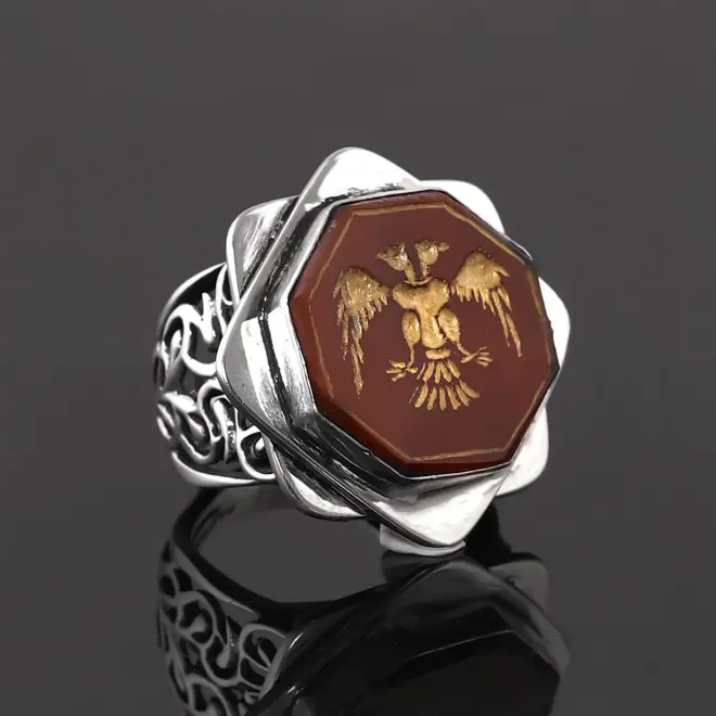 Seljuk State Ring, All Master Workmanship, 925 Sterling Silver - 1