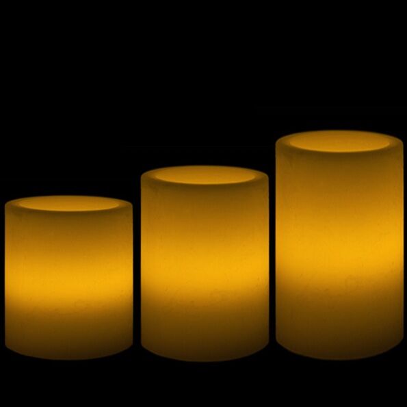 Set of 3 Wax Luminaries candle - 1