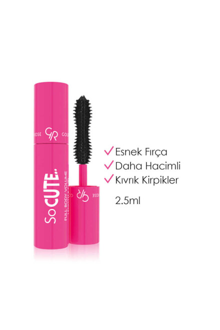 Golden Rose So Cute Full Body Volume Length&Curl Mascara - Black - Mini Mascara - 1