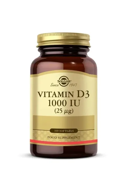 Solgar Vitamin D3 1000 IU - 100 Capsules - 1