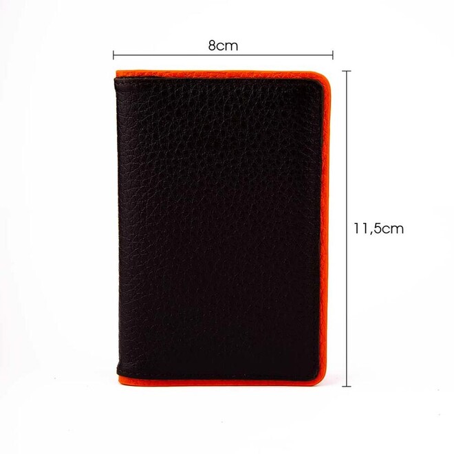 Sports wallet for men black orange - 2