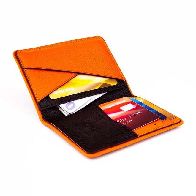 Sports wallet for men black orange - 4