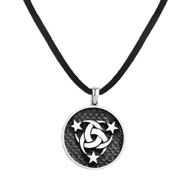 State-Ebed-Datet Motif Sterling Silver Men's Necklace - 1