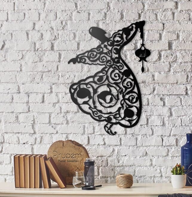 Swirling Dervish Metal Plaque - 2