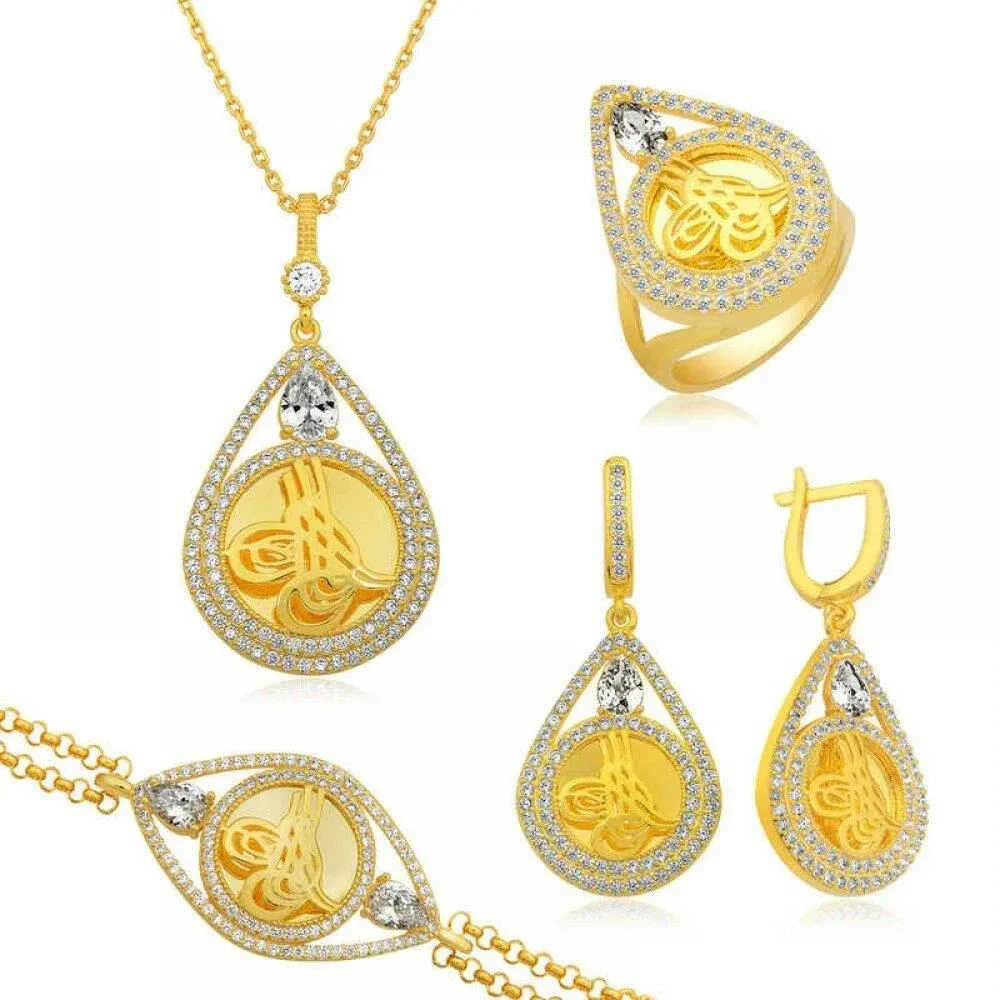 Takıhan 925 Sterling Silver Tughra Pattern Set - 1