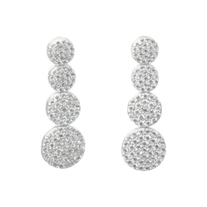 Takıhan 925 Sterling Silver Zircon Round Design Set - 2