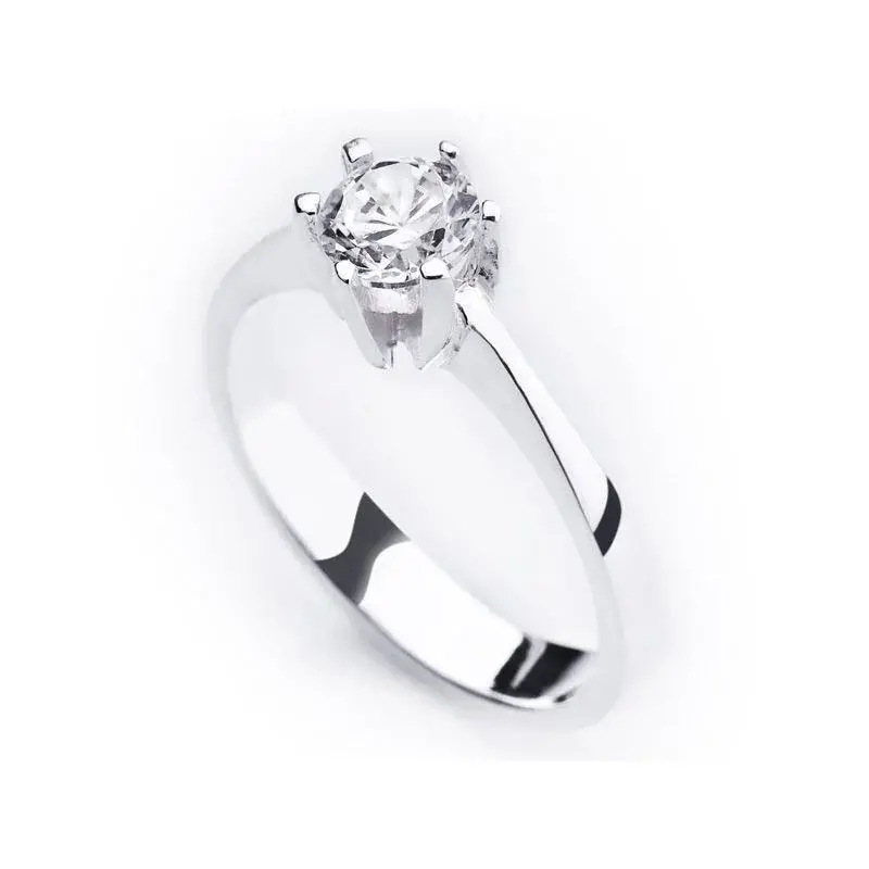 Takıhan 925 Sterling Silver Zircon Solitaire Ring - 1