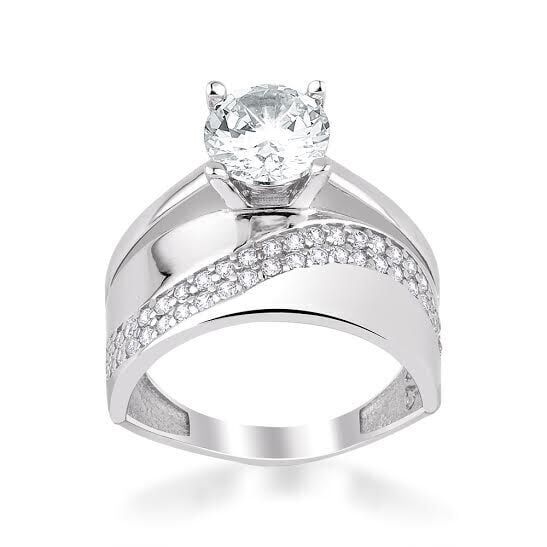 Takıhan 925 Sterling Silver Zircon Solitaire Ring - 1