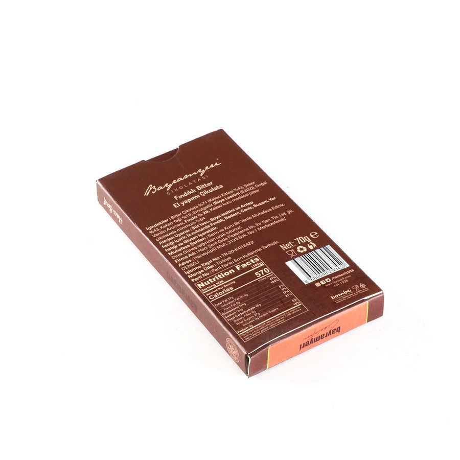 The luxurious dark chocolate filled with hazelnut 70 grams from Haci Sarif - 2