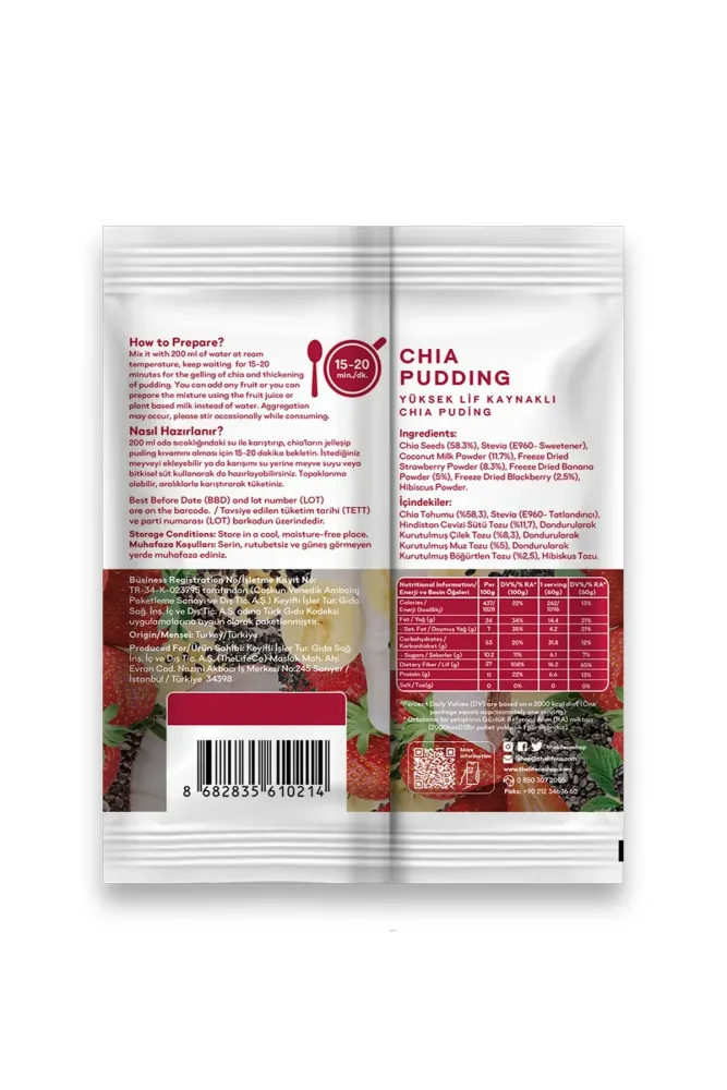 TheLifeCo Chia Pudding 57 G X 3 Adet - 2