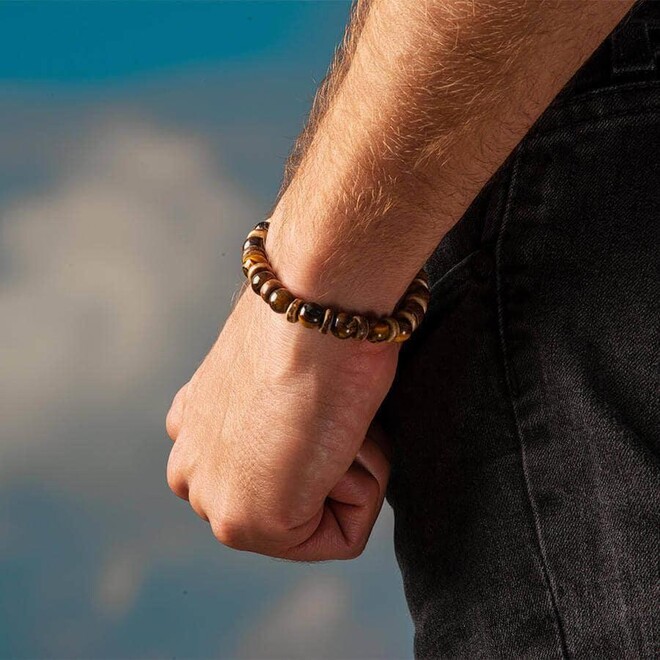 Tiger Eye Stone Men's Bracelet - 2