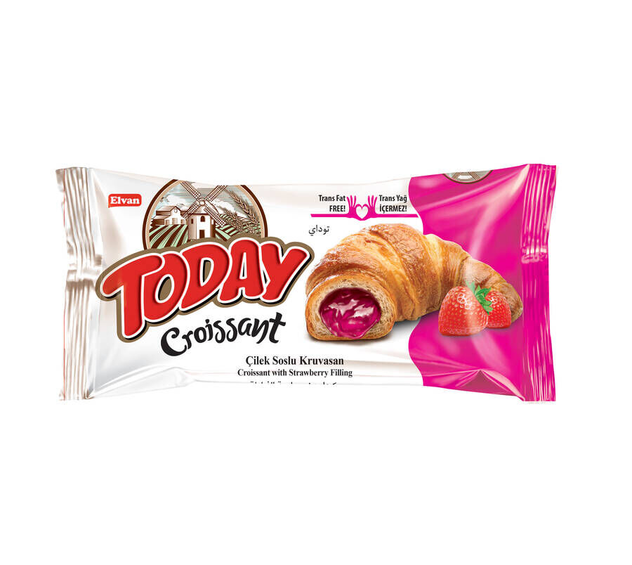 Today Croissant Strawberry 40 Gr - 20 Pieces (1 Box) - 2