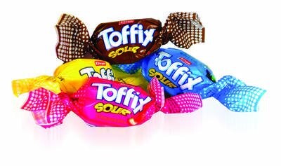 Tofix sour candy with filling - 800 grams - 2