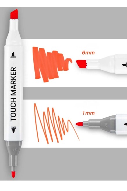 TOUCH SKETC 80 Li Set Çift Taraflı Marker Kalem Seti Çantalı DOUBLE - 2