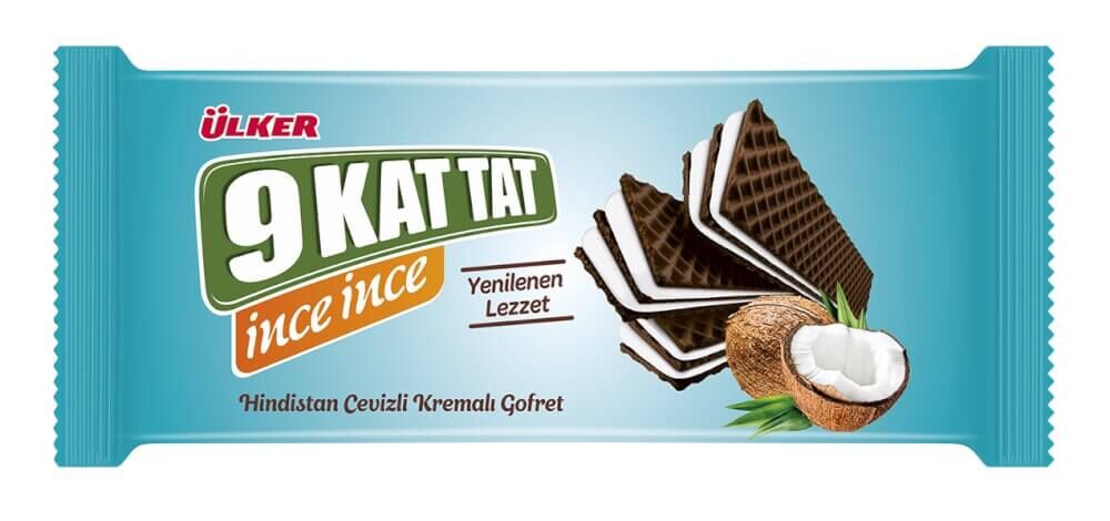 Ülker 9 Layers Thin Coconut cream wafer 114g - 16 pcs - 1