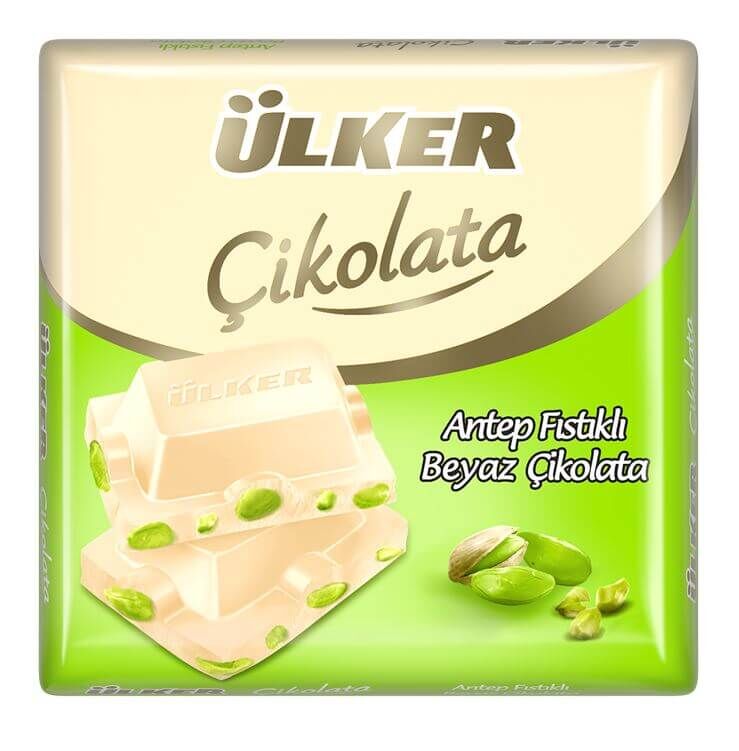 Ülker Antep Fıstıklı Beyaz Çikolata 65 gr - 1