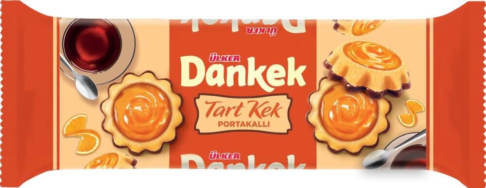 Ülker Dankek Tart Cake with Orange 180 Gr- 24 pcs - 1