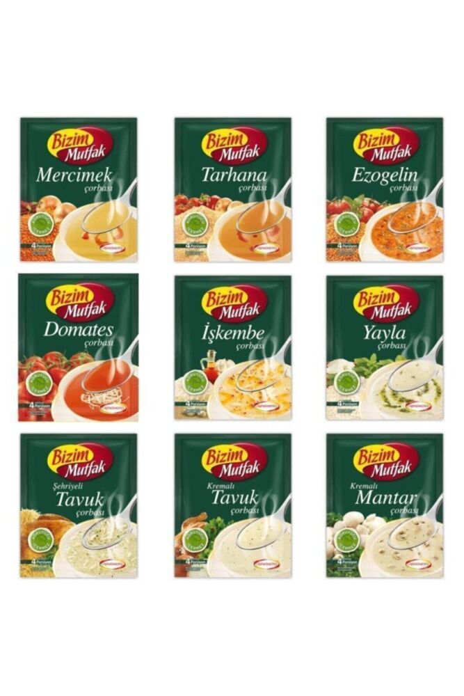 Ready-to-prepare soup packets - 9 packets - 1