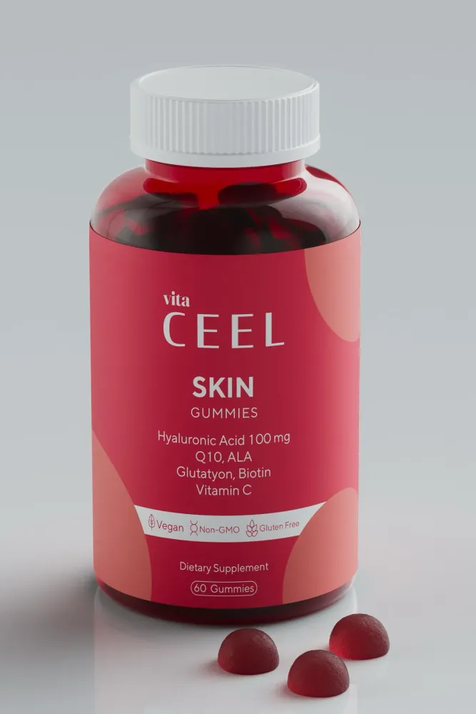 Vita Ceel Cilt Vitamini Çiğnenebilir Vegan Gummy, Hyaluronic Acid, Vitamin C, Glutatyon, Q10, Ala, Biotin - 1