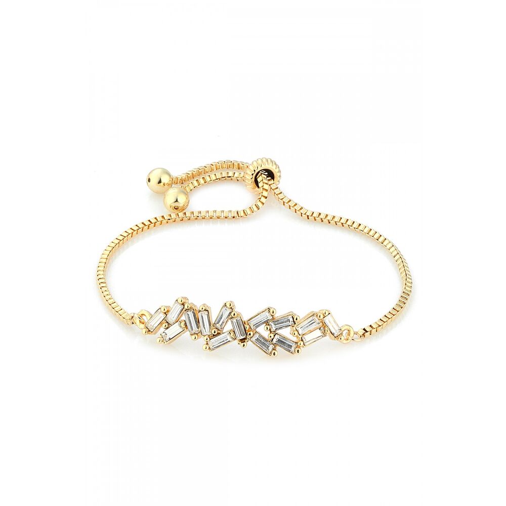 Women's bracelet with baguette stones - 1