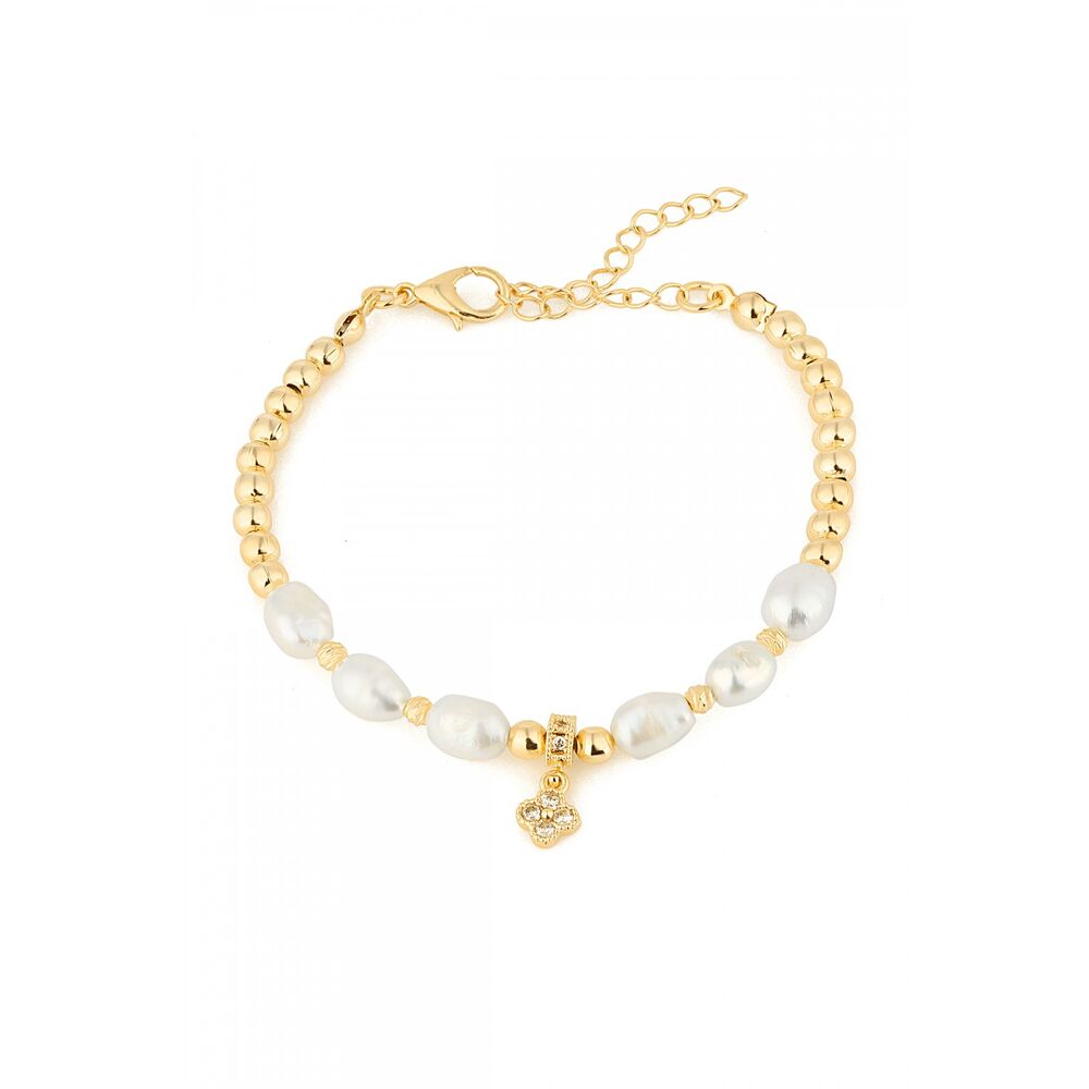 Women's bracelet with pearl stone design - 1