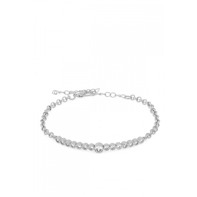 Women's bracelet with round zircon stones - 1