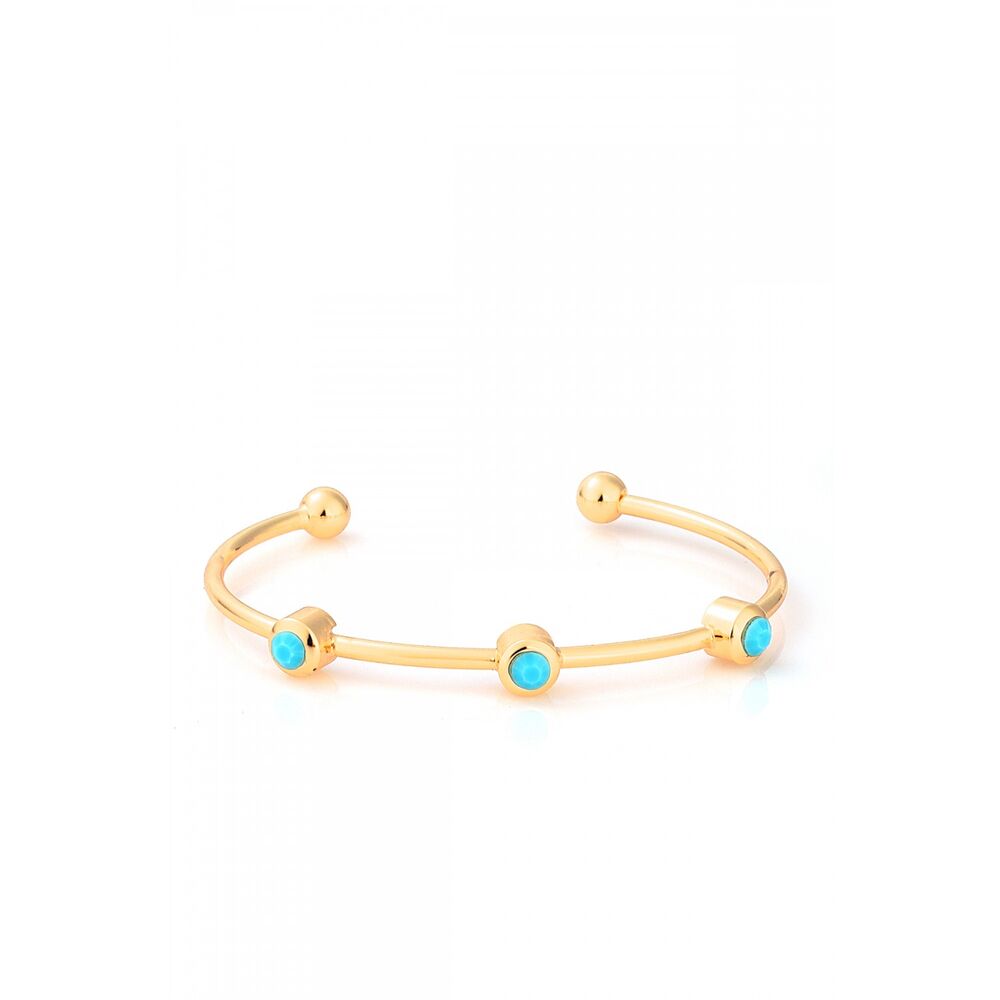 Women's bracelet with turquoise stones - 1