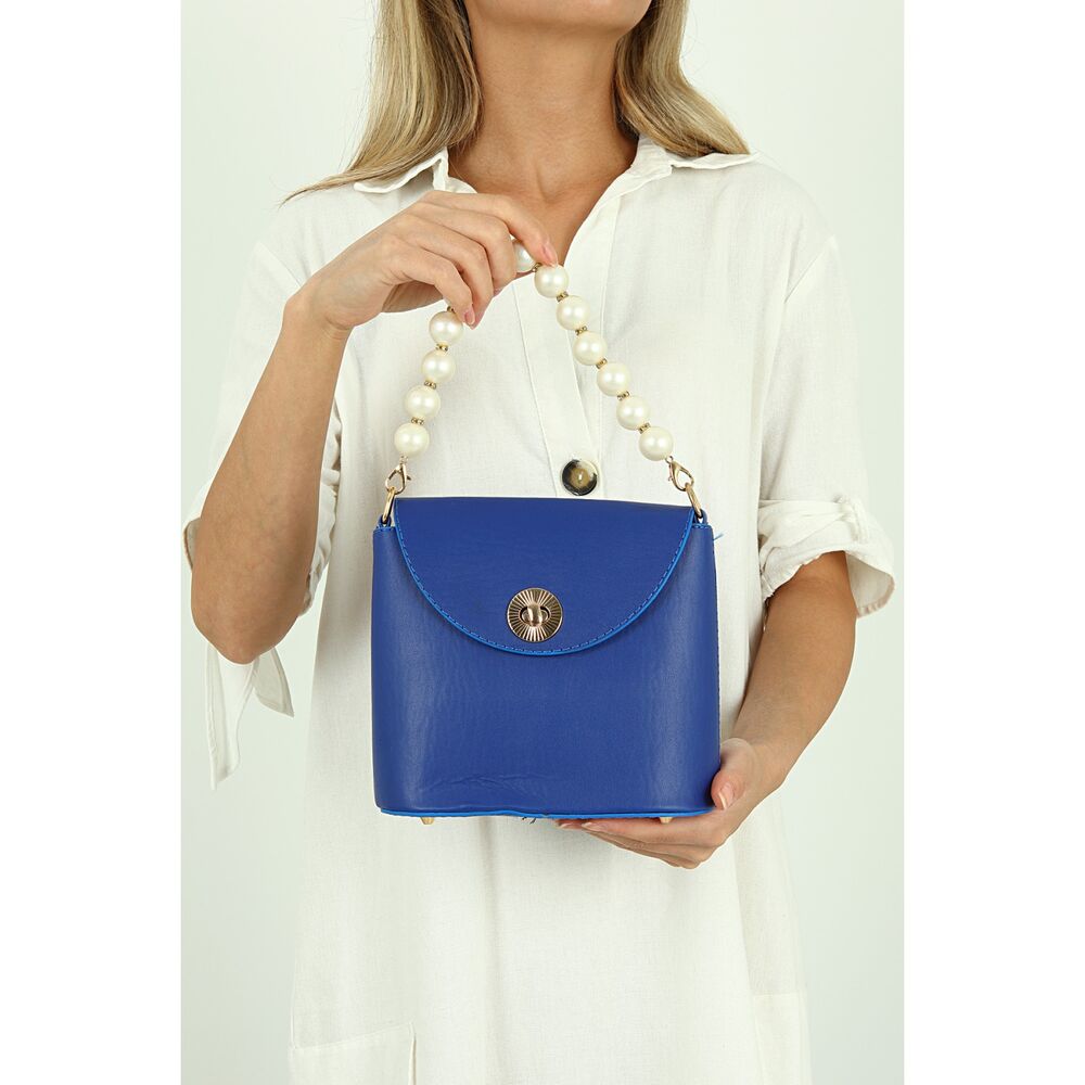 Women's handbag with pearl design - 8