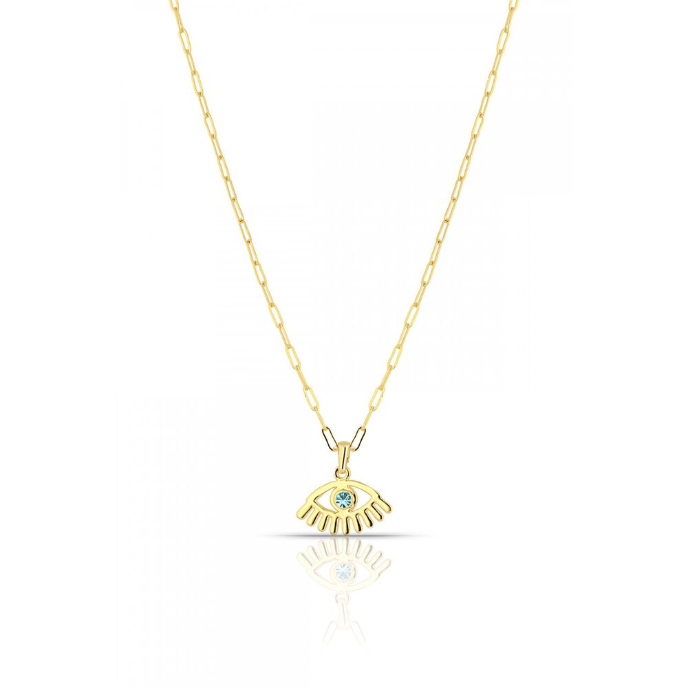 Women's necklace with golden eye - 1