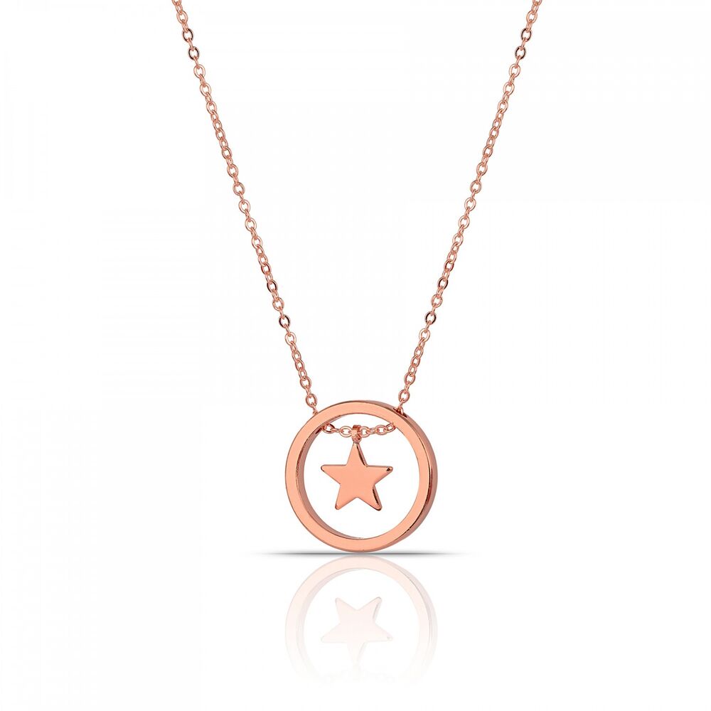 Women necklace with pink star - 1