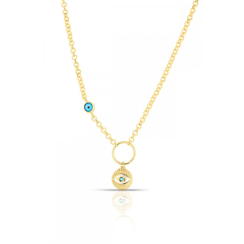 Women's necklace with the eye of envy - 1