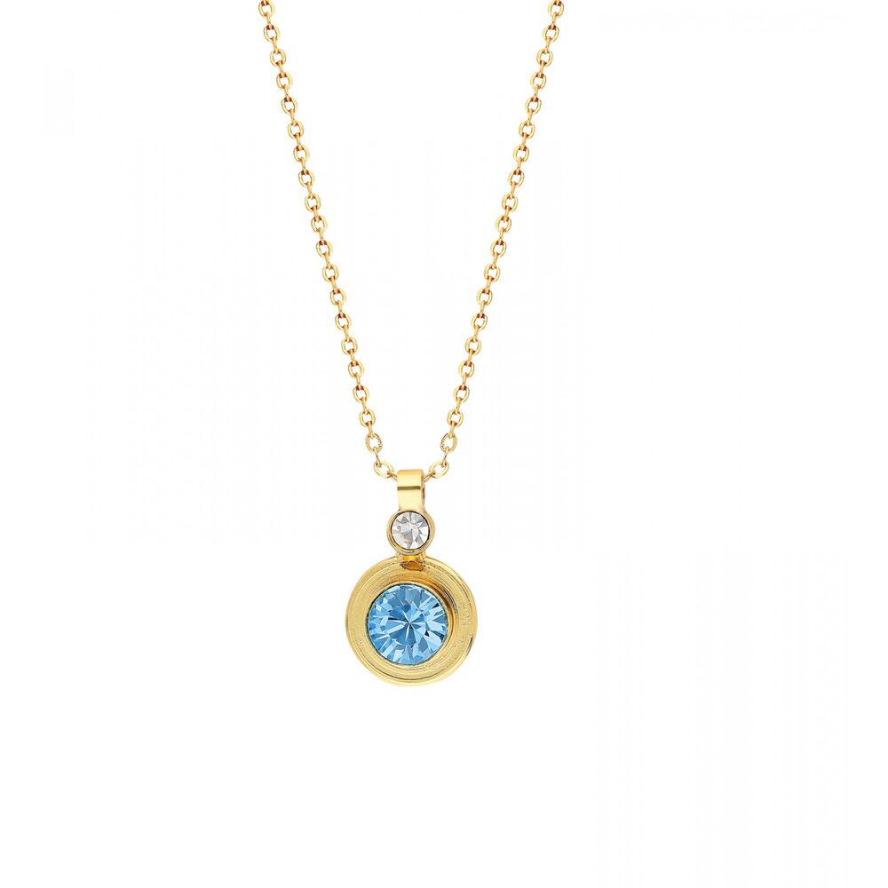 Women's necklace with zircon stone design - 2