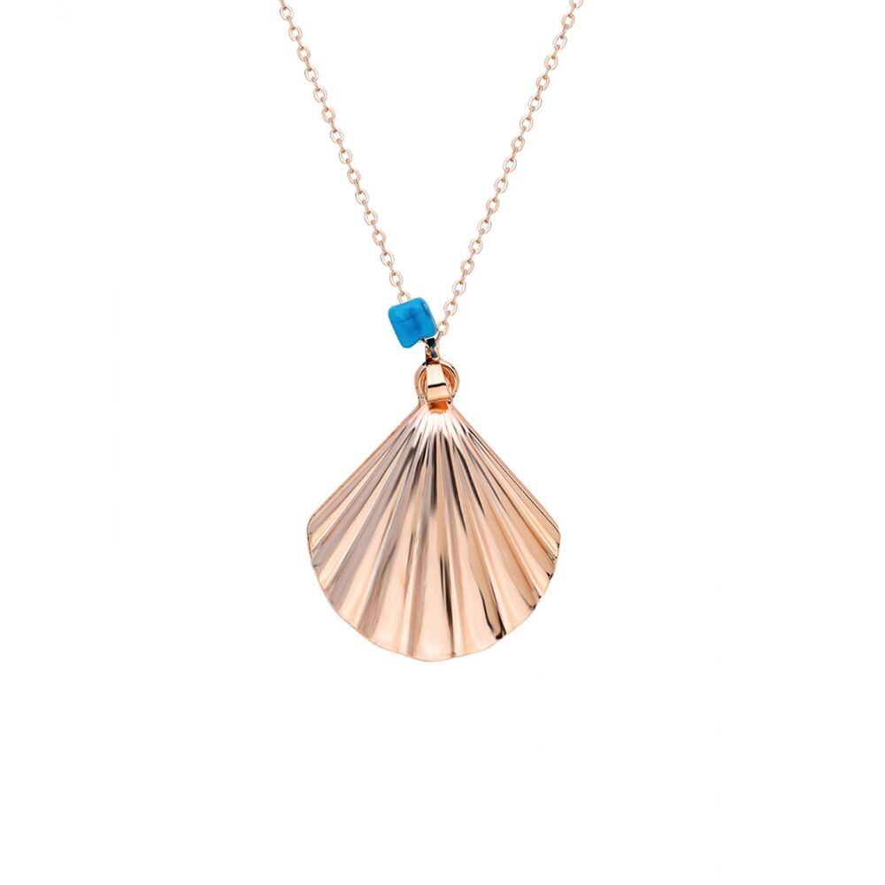 Women's pink seashell design necklace - 1