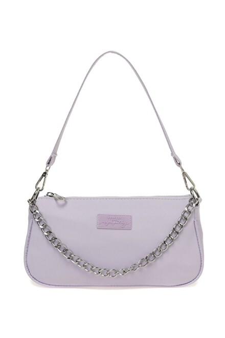 Women's shoulder bag decorated with a chain - 1