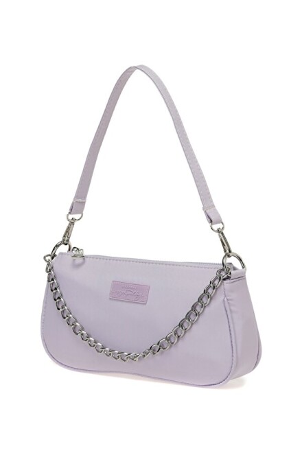 Women's shoulder bag decorated with a chain - 2