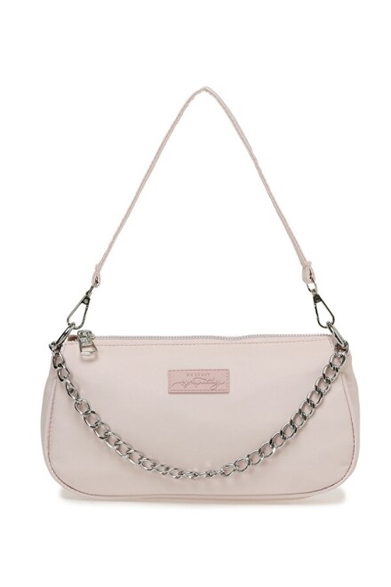 Women's shoulder bag decorated with a chain - 5