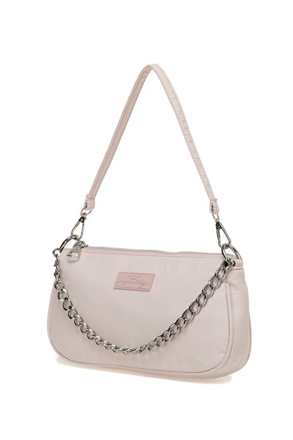 Women's shoulder bag decorated with a chain - 6