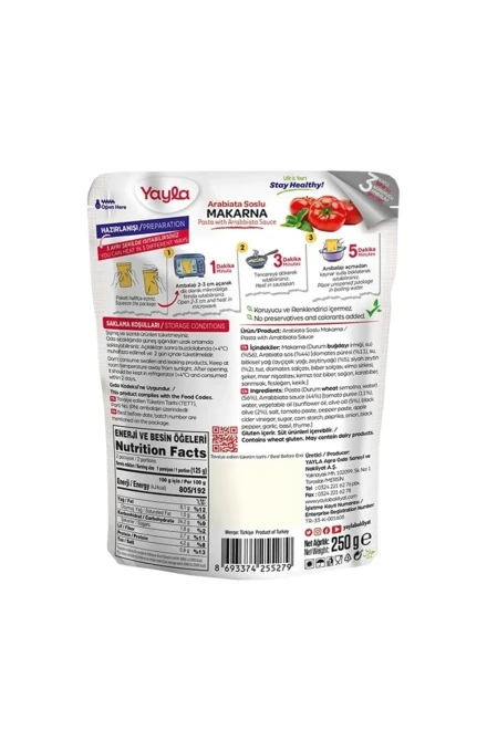 Yayla Arabiata Soslu Makarna 250 Gr - 2